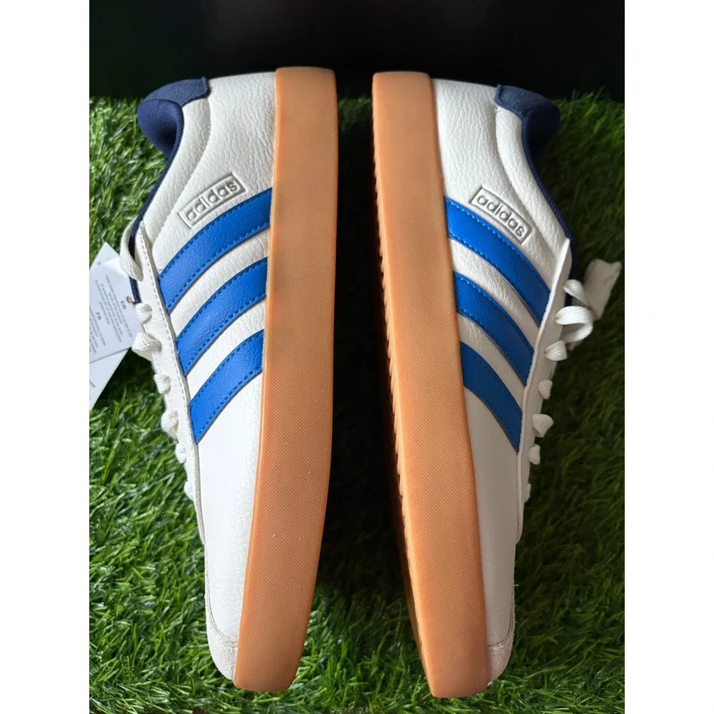 Adidas VL Court 3.0 Mens Size 9.5 Shoes White Royal Blue Gum Sole ID6285